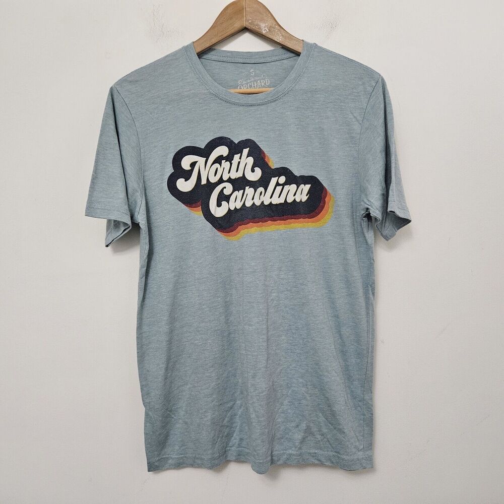 ORCHARD STREET APPAREL Women's Blue 'North Carolina' Relaxed Fit T Shirt Size S